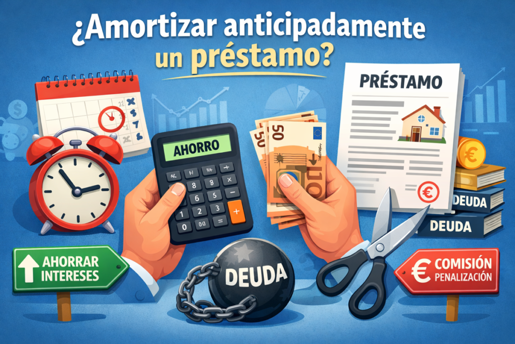 Amortizar anticipadamente un préstamo y ahorrar intereses