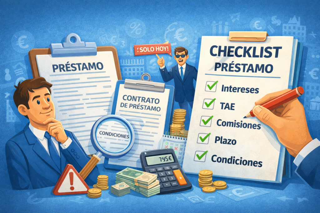 Checklist antes de firmar un préstamo revisar intereses comisiones y condiciones del crédito